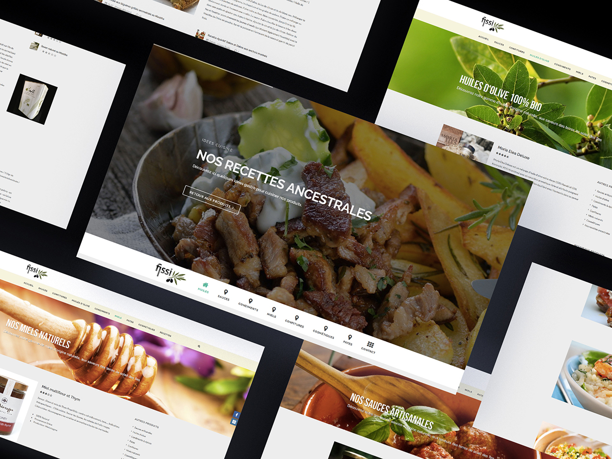 image of the Fissi.be website in some smartphone screens