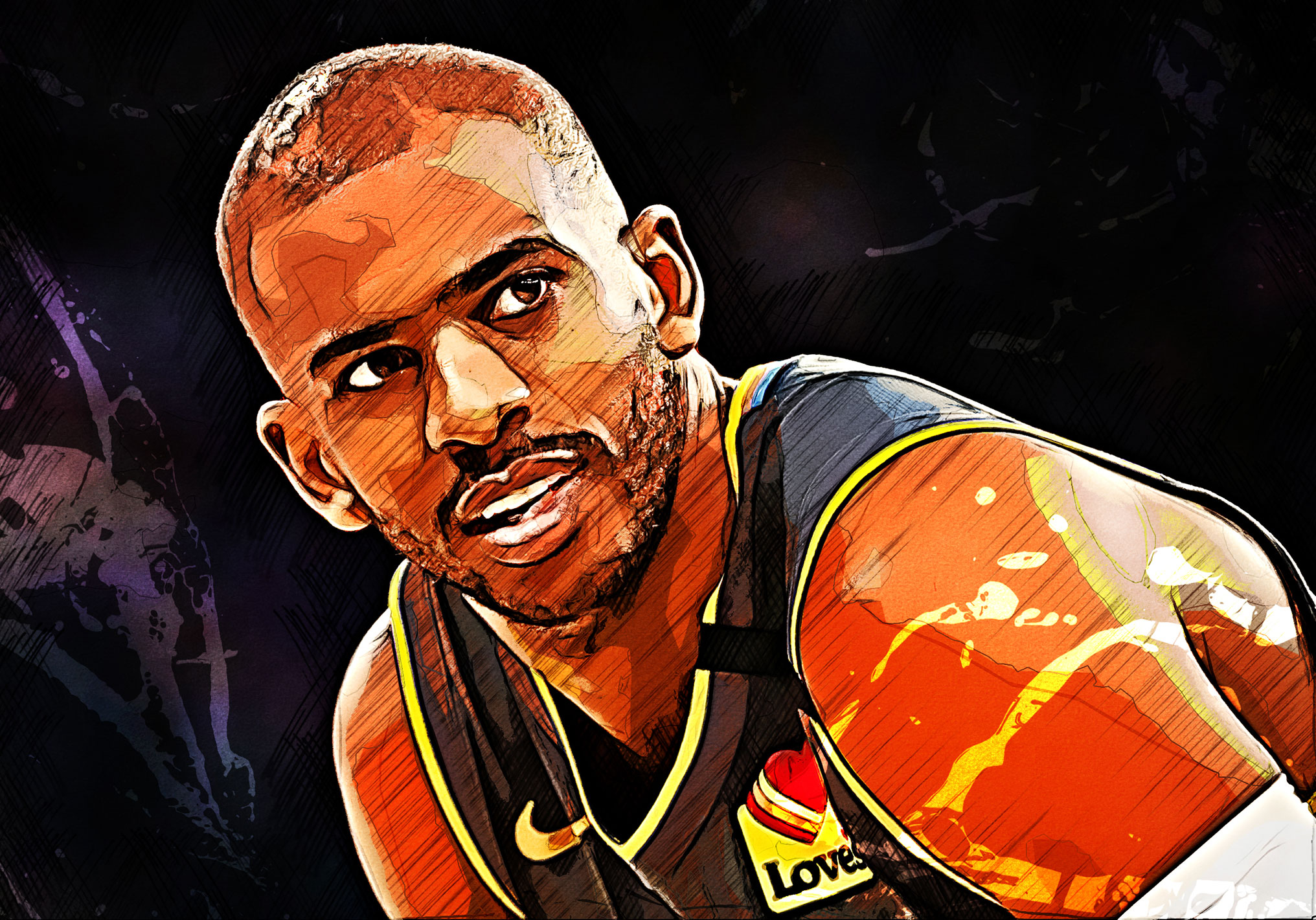 image retouche of an NBA player