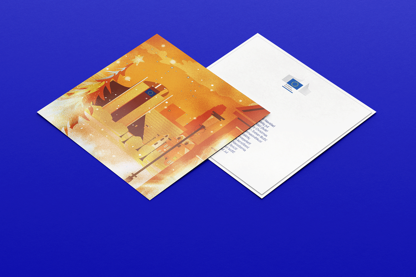 image of the greeting illustration in situation in social media cards formats